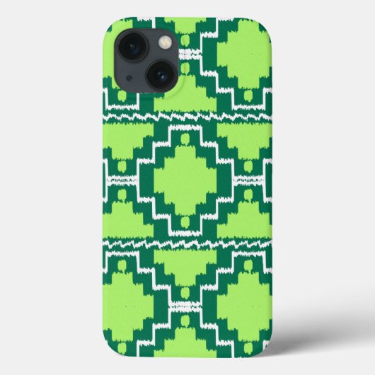 Ikat Aztec Patroon - Bos en Limoengroen Case-Mate iPhone Case (Achterkant)