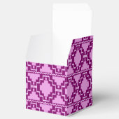 Ikat Aztec Pattern - Amethyst Paars en Violet Bedankdoosjes (Geopend)