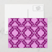 Ikat Aztec Pattern - Amethyst Paars en Violet Briefkaart (Voorkant / Achterkant)