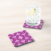Ikat Aztec Pattern - Amethyst Paars en Violet Drankjes Onderzetter (Rechterzijde)
