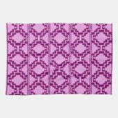 Ikat Aztec Pattern - Amethyst Paars en Violet Theedoek (Horizontaal)