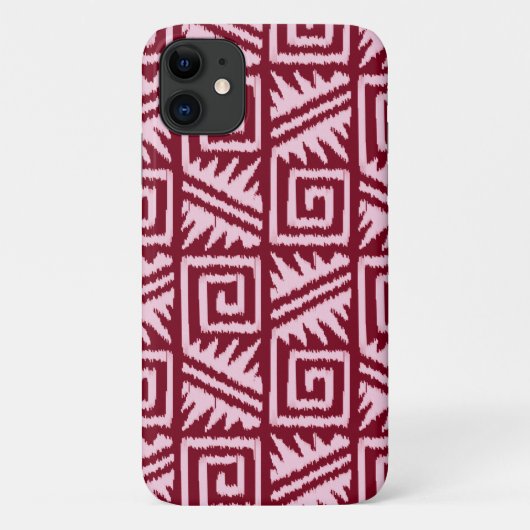 Ikat Aztec Pattern - Burgundy and Pink Case-Mate iPhone Case (Achterkant)