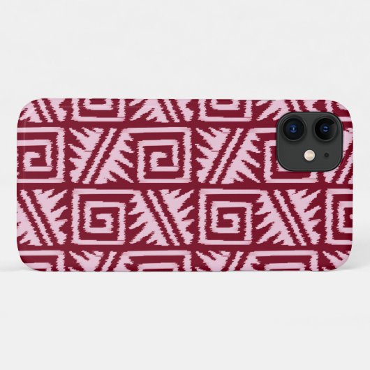 Ikat Aztec Pattern - Burgundy and Pink Case-Mate iPhone Case (Achterkant (horizontaal))