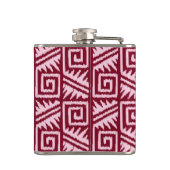 Ikat Aztec Pattern - Burgundy and Pink Heupfles (Achterkant)