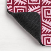 Ikat Aztec Pattern - Burgundy and Pink Muismat (Hoek)
