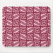 Ikat Aztec Pattern - Burgundy and Pink Muismat (Voorkant)
