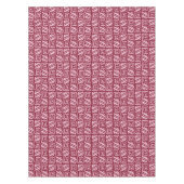 Ikat Aztec Pattern - Burgundy and Pink Tafelkleed (Voorkant)