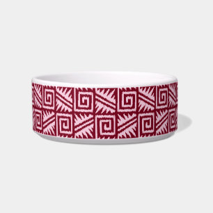 Ikat Aztec Pattern - Burgundy and Pink Voerbakje