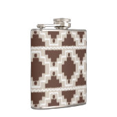 Ikat Aztec Pattern - Chocolate Brown and Taupe Heupfles (Rechts)