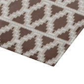 Ikat Aztec Pattern - Chocolate Brown and Taupe Snijplank (Hoek)