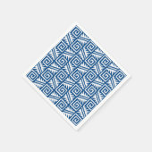 Ikat Aztec Pattern - Cobalt Blue and White Servetten (Hoek)