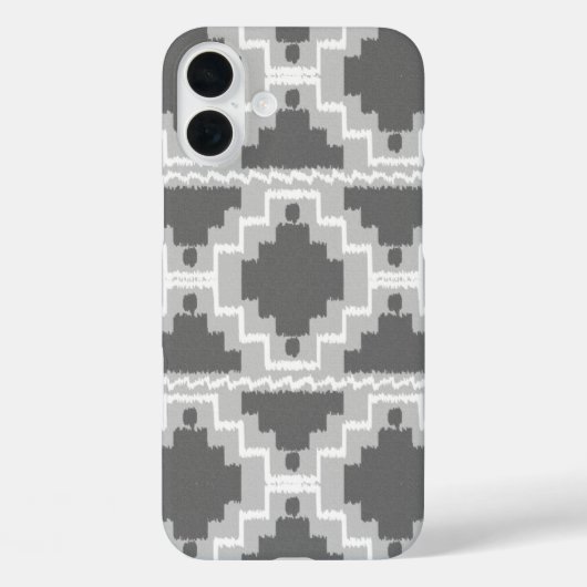 Ikat Aztec Pattern - Donkere en lichte grijs / gri Case-Mate iPhone Case (Achterkant)