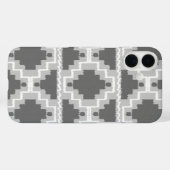 Ikat Aztec Pattern - Donkere en lichte grijs / gri Case-Mate iPhone Case (Achterkant (horizontaal))