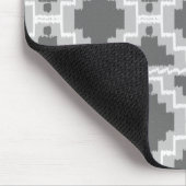 Ikat Aztec Pattern - Donkere en lichte grijs / gri Muismat (Hoek)