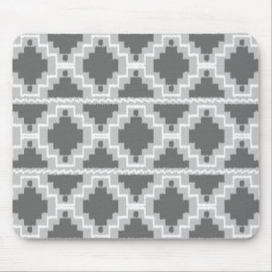 Ikat Aztec Pattern - Donkere en lichte grijs / gri Muismat