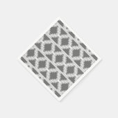 Ikat Aztec Pattern - Donkere en lichte grijs / gri Servetten (Hoek)