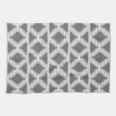 Ikat Aztec Pattern - Donkere en lichte grijs / gri Theedoek (Horizontaal)