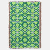 Ikat Aztec Pattern - Forest and Lime Green Deken (Voorkant Verticaal)