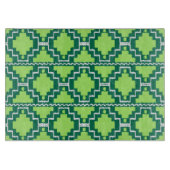 Ikat Aztec Pattern - Forest and Lime Green Snijplank (Voorkant)