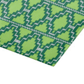Ikat Aztec Pattern - Forest and Lime Green Snijplank (Hoek)