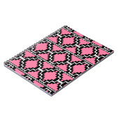 Ikat Aztec Pattern - Fuchsia Pink, Black en White Notitieboek (Linkerzijde)