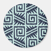 Ikat Aztec Pattern - Indigo and Light Blue Magneet (Voorkant)