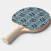 Ikat Aztec Pattern - Indigo and Light Blue Tafeltennisbatje (Voorkant Gekanteld)