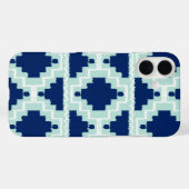 Ikat Aztec Pattern - Indigo en lichtblauw Case-Mate iPhone Case (Achterkant (horizontaal))