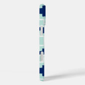 Ikat Aztec Pattern - Indigo en lichtblauw Case-Mate iPhone Case (Achterkant / Rechts)