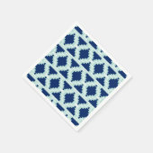 Ikat Aztec Pattern - Indigo en lichtblauw Servet (Hoek)