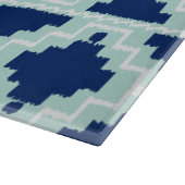 Ikat Aztec Pattern - Indigo en lichtblauw Snijplank (Hoek)