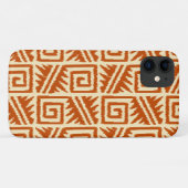 Ikat Aztec Pattern - Mandarijns and Light Oranje Case-Mate iPhone Case (Achterkant (horizontaal))
