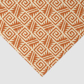 Ikat Aztec Pattern - Mandarijns and Light Oranje Tissuepapier (Detail)