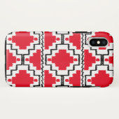 Ikat Aztec Pattern - Red, Black en White Case-Mate iPhone Case (Achterkant (horizontaal))