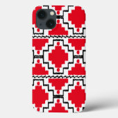 Ikat Aztec Pattern - Red, Black en White Case-Mate iPhone Case (Achterkant)