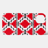 Ikat Aztec Pattern - Red, Black en White Case-Mate iPhone Case (Achterkant (horizontaal))