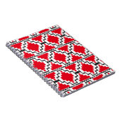 Ikat Aztec Pattern - Red, Black en White Notitieboek (Rechterzijde)