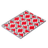 Ikat Aztec Pattern - Red, Black en White Notitieboek (Linkerzijde)
