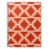 Ikat Aztec Pattern - Rust, Oranje en wit Notitieboek (Voorkant)