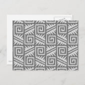 Ikat Aztec Pattern - Shades of Grey / Grey Briefkaart (Voorkant / Achterkant)