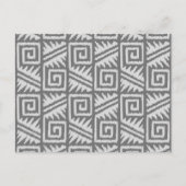 Ikat Aztec Pattern - Shades of Grey / Grey Briefkaart (Voorkant)
