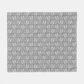 Ikat Aztec Pattern - Shades of Grey / Grey Fleece Deken (Voorkant (Horizontaal))
