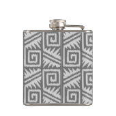 Ikat Aztec Pattern - Shades of Grey / Grey Heupfles (Achterkant)