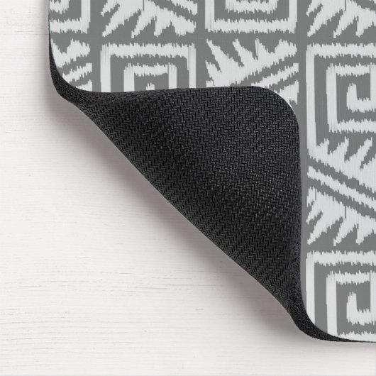 Ikat Aztec Pattern - Shades of Grey / Grey Muismat (Hoek)