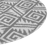 Ikat Aztec Pattern - Shades of Grey / Grey Snijplank (Hoek)