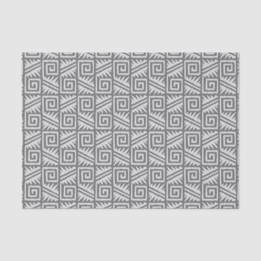 Ikat Aztec Pattern - Shades of Grey / Grey Tissuepapier (Voorkant)