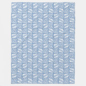 Ikat Aztec Pattern - Sky Blue and White Fleece Deken (Voorkant)