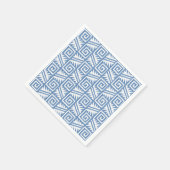 Ikat Aztec Pattern - Sky Blue and White Servetten (Hoek)