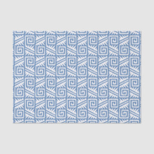 Ikat Aztec Pattern - Sky Blue and White Tissuepapier