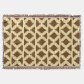 Ikat Aztec Pattern - Tan, brown and crème Deken (Voorkant)